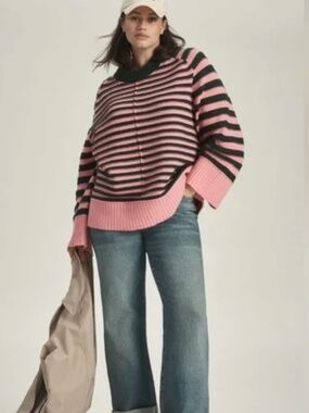Anthropologie Chandler Crew-Neck Relaxed Pullover Sweater